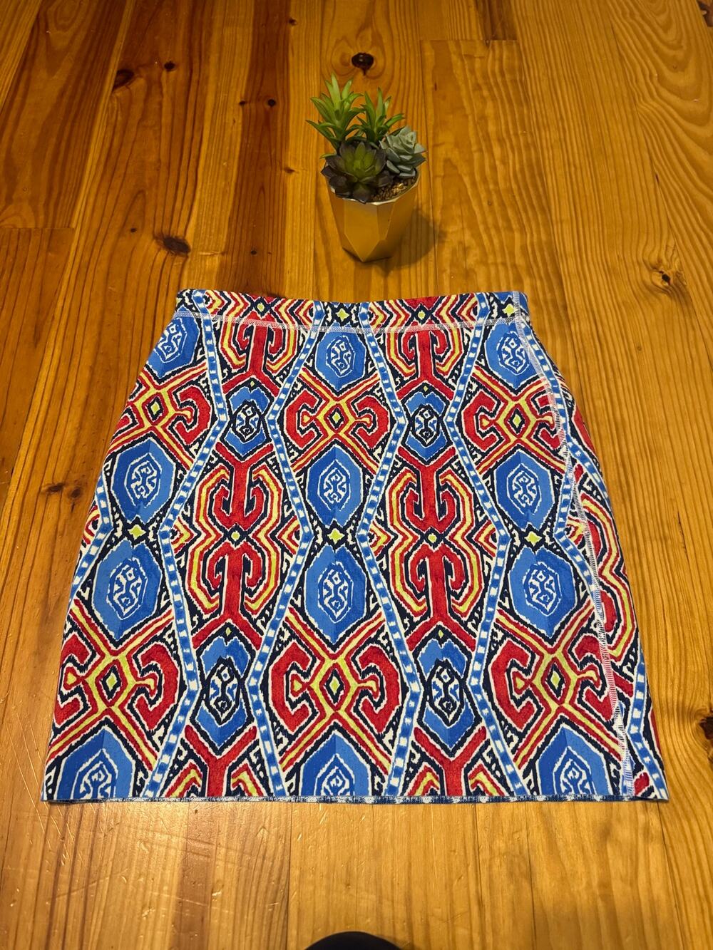 J McLaughlin Halle Skirt Multicolored Reversible Pencil Skirt Women’s SIZE XS